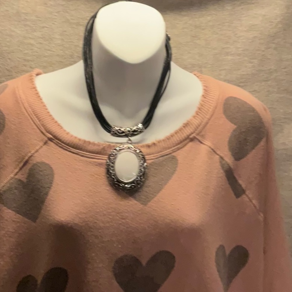 Black cord necklace
